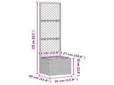 Garden Trellis Planter Black 35 x 30 x 135 cm Metal 366615