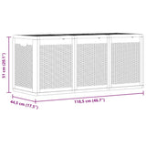 Garden Storage Box 270L Black PP Rattan 151229