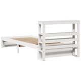 Bed Frame with Headboard without Mattress White 90x200 cm 3305990