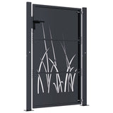 Garden Gate Anthracite 105x155 cm Steel Grass Design 153169
