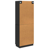 Cabinet Set 2 pcs Black Engineered Wood 3416782