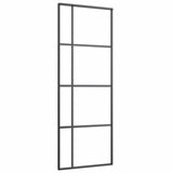 Sliding Door with Hardware Set 76x205 cm ESG Glass&Aluminium 3332911