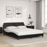 Bed Frame "Dover" Black 152x203 cm Faux Leather 373294