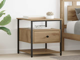 Bedside Cabinet with Drawer 2 pcs Artisan Oak 40 x 42 x 56 cm 881877