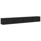 TV Cabinet Set 4 pcs Black Oak 60 x 30 x 30 cm Engineered Wood 3393571