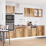 ZNTS 7 Piece Kitchen Cabinet Set Kalmar Old Wood Engineered Wood 3314759