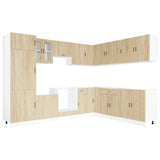 14 Piece Kitchen Cabinet Set Porto Sonoma Oak Engineered Wood 3314994