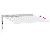 Retractable Awning Anthracite and White 3.5x2.5 m Fabric&Aluminium 3216134