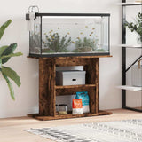 Aquarium Stand Smoked Oak 80x35x60 cm Engineered Wood 833580