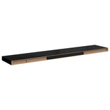 Floating Wall Shelf Black 120x23.5x3.8 cm MDF 323841