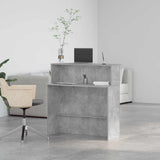 Reception Desk Concrete Grey 100x50x103.5 cm Engineered Wood 859027