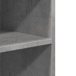 ZNTS Side Table with Wheels Concrete Grey 55x60x78 cm Engineered Wood 853158