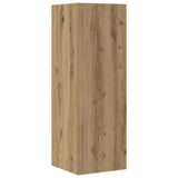 4 Piece TV Cabinet Set Wall-mounted Artisan Oak Engineered Wood 3329218