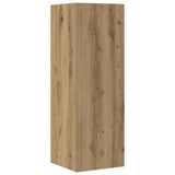 4 Piece TV Cabinet Set Wall-mounted Artisan Oak Engineered Wood 3329218