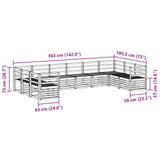 Sectional Sofa Set 10 pcs Natural 3375539