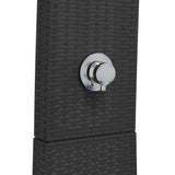 Outdoor Shower Black 55x60x224 cm Poly Rattan and Acacia Wood 368209