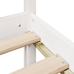 Bookcase Bed without Mattress White 90x200 cm Solid Wood Pine 3321681