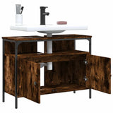 Bathroom Sink Cabinet Smoked Oak 80x30x60 cm Engineered Wood 842443