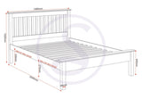 ZNTS Monaco 4'6" Bed Low Foot End 200-203-030