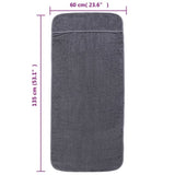 Beach Towels 6 pcs Anthracite 60x135 cm Fabric 400 GSM 3157055