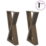 Coffee Table Legs 2 pcs Natural Steel 38x cm Steel 4012703