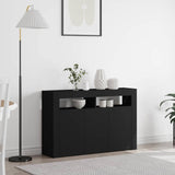 Sideboard Black 116 x 30 x 75 cm Engineered Wood 3333877