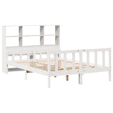 Bookcase Bed without Mattress White 160x200 cm Solid Wood Pine 3322138