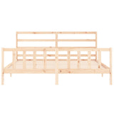 Bed Frame without Mattress 200x200 cm Solid Wood Pine 3191926