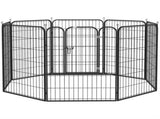 8 Panels Heavy Duty Puppy Playpen, for Large, Medium Dogs, Indoor and Outdoor Use - Black T3398P349718