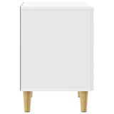 Bedside Table High Gloss White 43 x 34.5 x 50 cm 895033