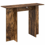 Console Table Smoked Oak 100 x 30 x 75 cm Engineered Wood 8001171