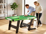 SPORTNOW 104cm Folding Mini Pool Table Set with 2 Cues, 16 Balls, Chalk, Triangle, Brush, Green T3398P554936