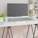 TV Stand/Monitor Riser Glass Green 90x30x13 cm 244146