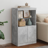 Sideboard with LED Lights Concrete Grey 60.5x37x100 cm 836668