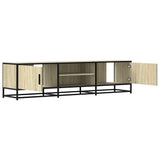TV Cabinet Sonoma Oak 160x35x41 cm Engineered Wood and Metal 848845