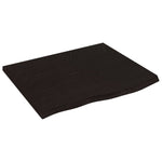 Bathroom Countertop Dark Brown 60x50x cm Treated Solid Wood 3156205