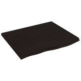 Bathroom Countertop Dark Brown 60x50x cm Treated Solid Wood 3156205