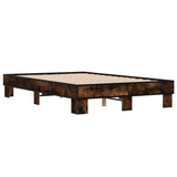 Bed Frame without Mattress Smoked Oak 140x200 cm 845859