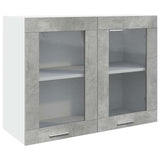 7 Piece Kitchen Cabinet Set Lyon Concrete Grey Engineered Wood 3324856