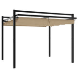 Garden Gazebo with Retractable Roof Taupe 3x3 m Aluminium 4003970