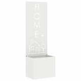 Garden Privacy Screen White 50 x 150 cm Cold-rolled steel 876491