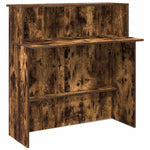 Reception Desk Smoked Oak 180x50x103.5 cm Engineered Wood 3324209