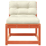 Garden Sofa with Cushions Wax Brown Solid Wood Pine 844691
