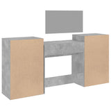 4 Piece Dressing Table Set Concrete Grey Engineered Wood 3276528