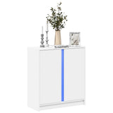 Sideboard with LED White 77x34x85 cm Engineered Wood 852131