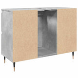 Bathroom Cabinet Concrete Grey 80x33x60 cm Engineered Wood 857231