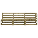 Garden Sofa 3-Seater Impregnated Wood Pine 837955