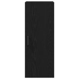 Wall Mounted Cabinet Black Oak 34.5x34x90 cm Engineered Wood 862171