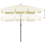 Beach Parasol Sand Yellow 200x125 cm 314727