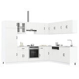 ZNTS 14 Piece Kitchen Cabinet Set Lucca White Engineered Wood 3314981